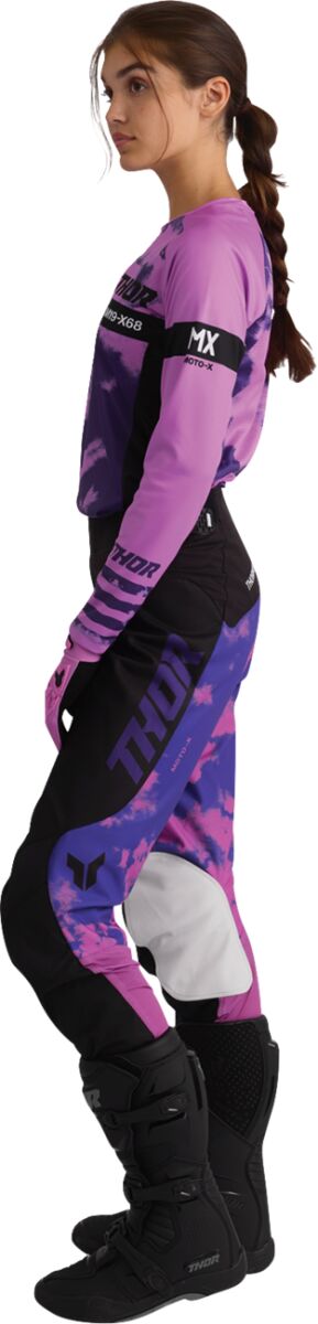 THOR PANT WMN LAUNCHMODE BLEACH BLK/ORCH 9/10 2902-0428