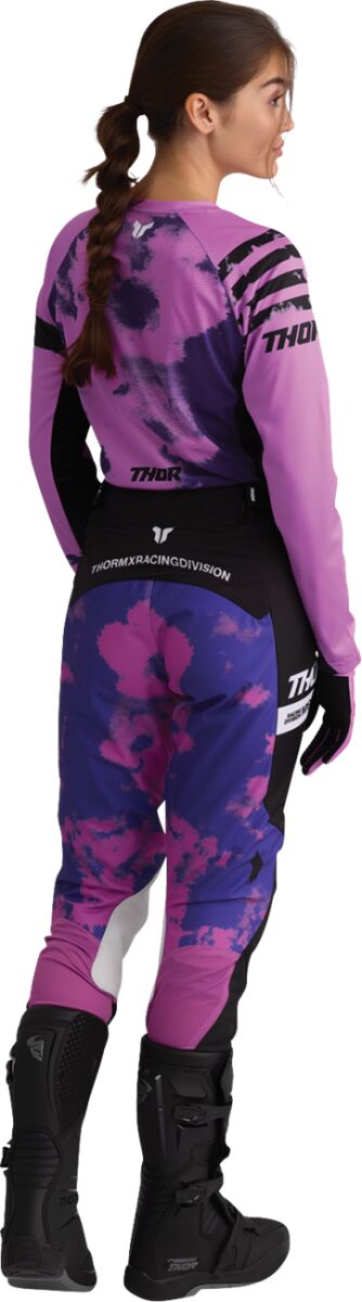THOR PANT WMN LAUNCHMODE BLEACH BLK/ORCH 9/10 2902-0428