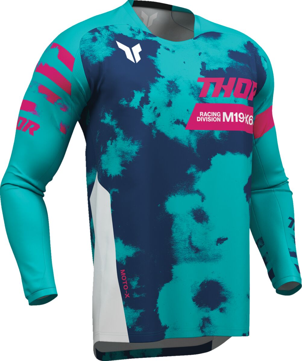 THOR JERSEY LAUNCHMODE BLEACH WHT/AQ S 2910-8406