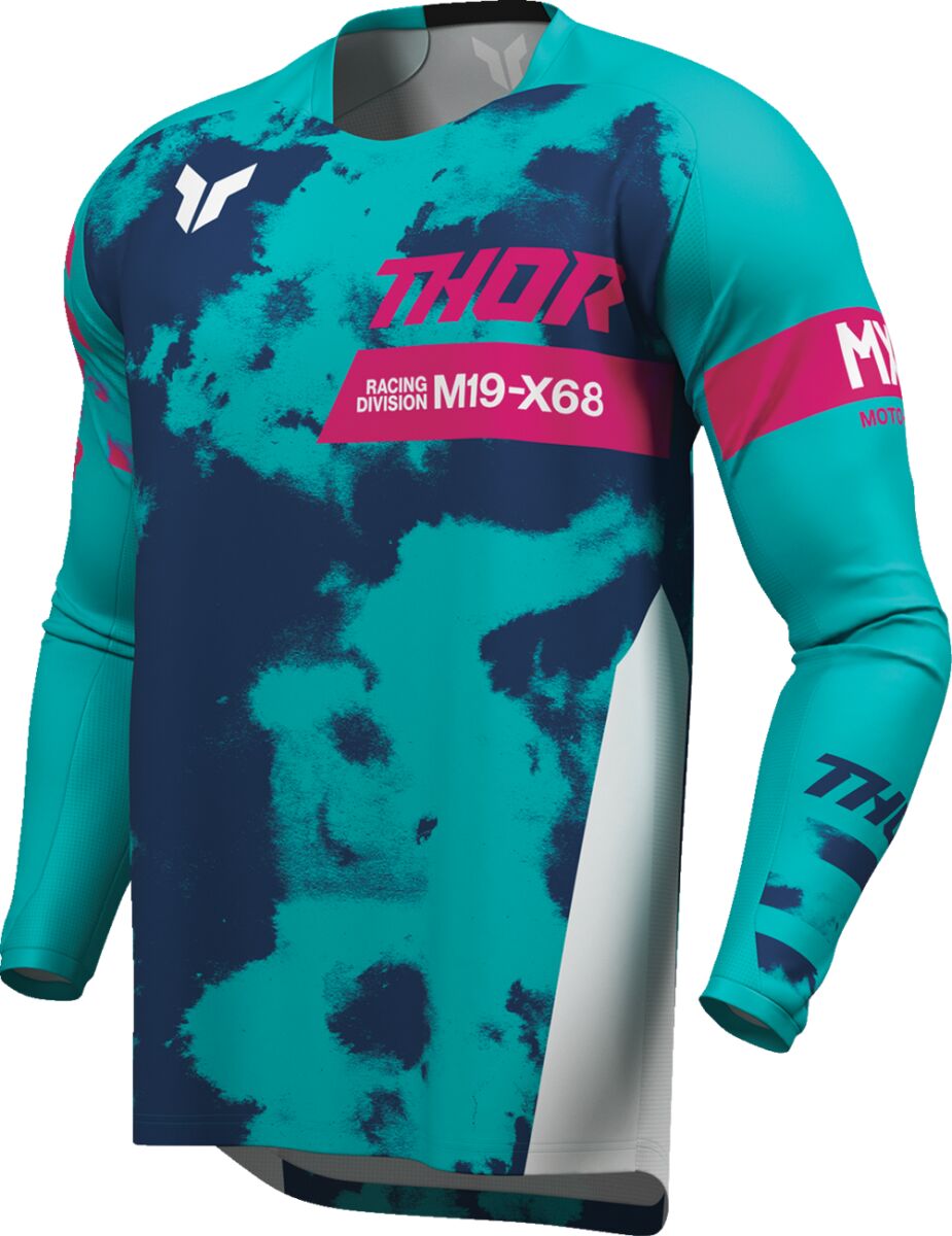 THOR JERSEY LAUNCHMODE BLEACH WHT/AQ S 2910-8406
