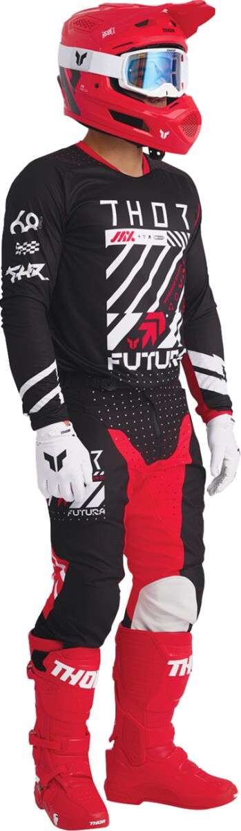 THOR JERSEY LAUNCHMODE FUTURA BLK/RED M 2910-8413
