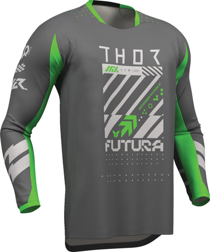 THOR JERSEY LAUNCHMODE FUTURA CHAR/GRN S 2910-8418