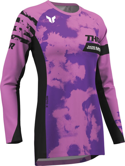THOR JERSEY WMN LAUNCHMODE BLEACH BLK/ORC XS 2911-0340