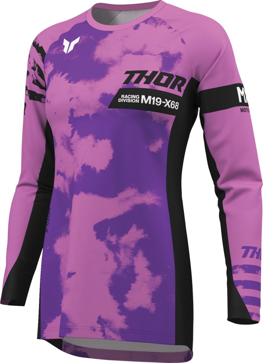 THOR JERSEY WMN LAUNCHMODE BLEACH BLK/ORC XS 2911-0340