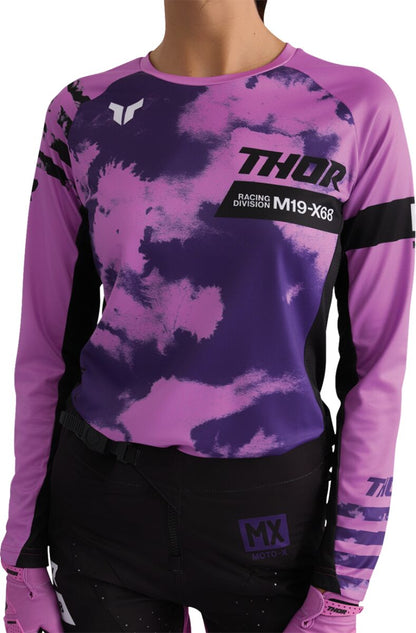 THOR JERSEY WMN LAUNCHMODE BLEACH BLK/ORC XS 2911-0340