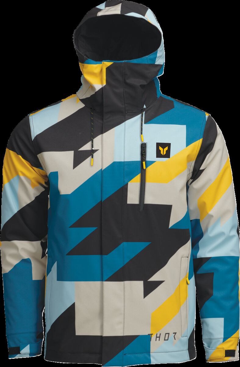 THOR JACKET TOUR BRAVE BL/YL LG 2920-0819