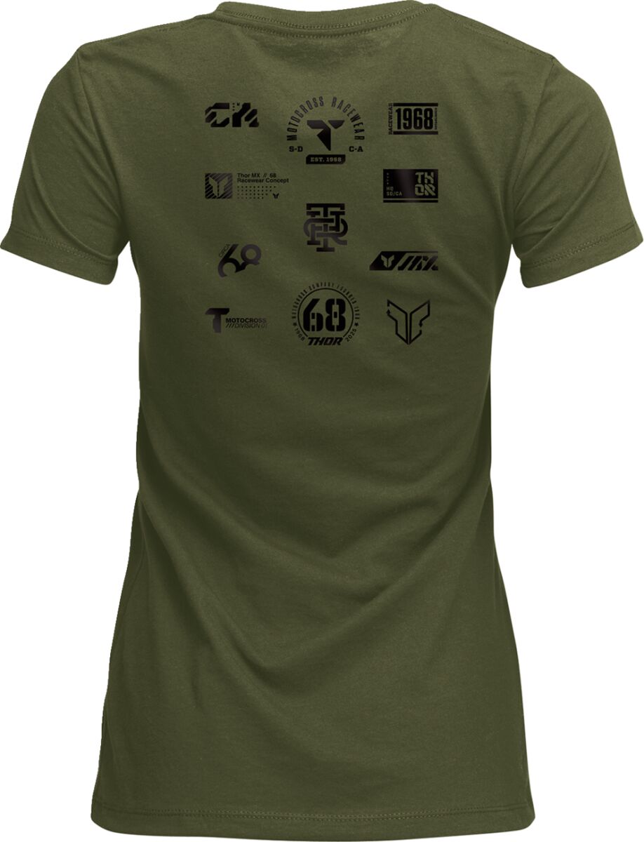THOR TEE WOMENS PATCHED UP MIL GRN 3031-4336