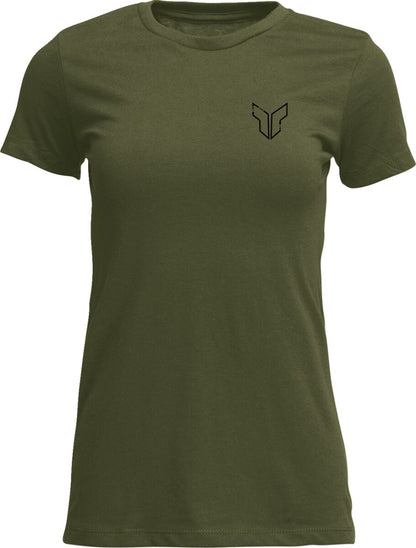 THOR TEE WOMENS PATCHED UP MIL GRN 3031-4337