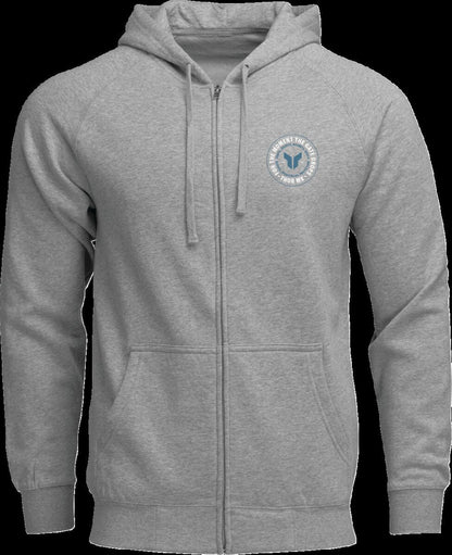THOR HOODIE ZIP UP BADGE HTR GRAY MD 3050-7024