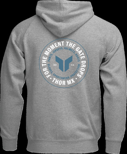 THOR HOODIE ZIP UP BADGE HTR GRAY MD 3050-7024
