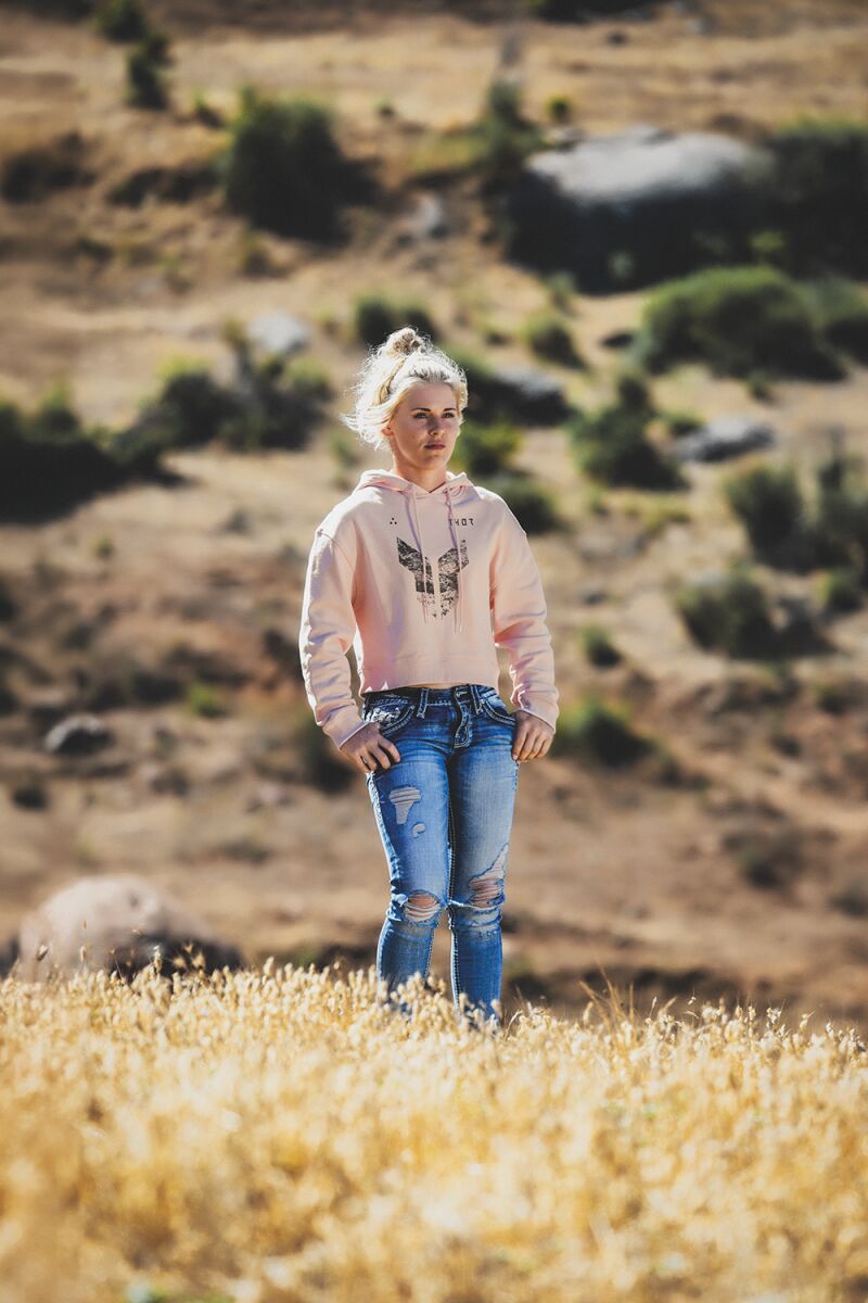 THOR HOODIE WOMEN CROP ICONIC PK LG 3051-1251