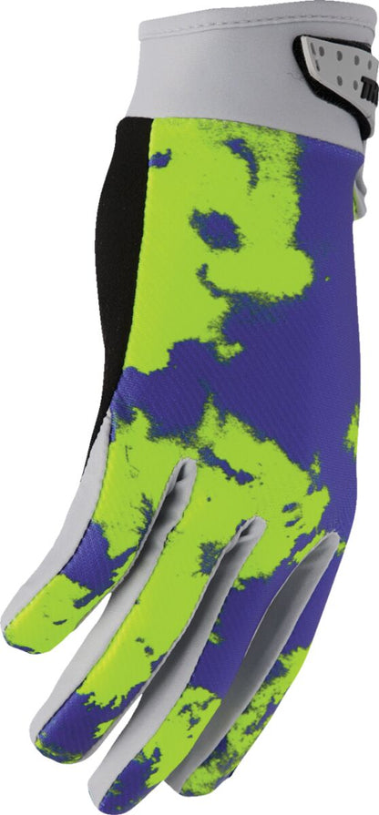 THOR GLOVES LAUNCHMODE BLEACH GRAY/ACID S 3330-8320