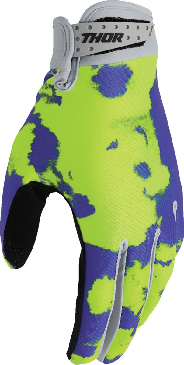 THOR GLOVES LAUNCHMODE BLEACH GRAY/ACID L 3330-8322