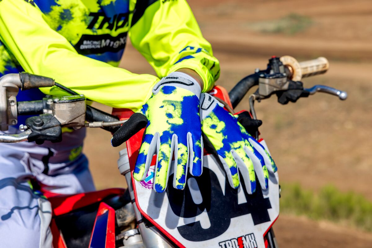 THOR GLOVES LAUNCHMODE BLEACH GRAY/ACID 2XL 3330-8324