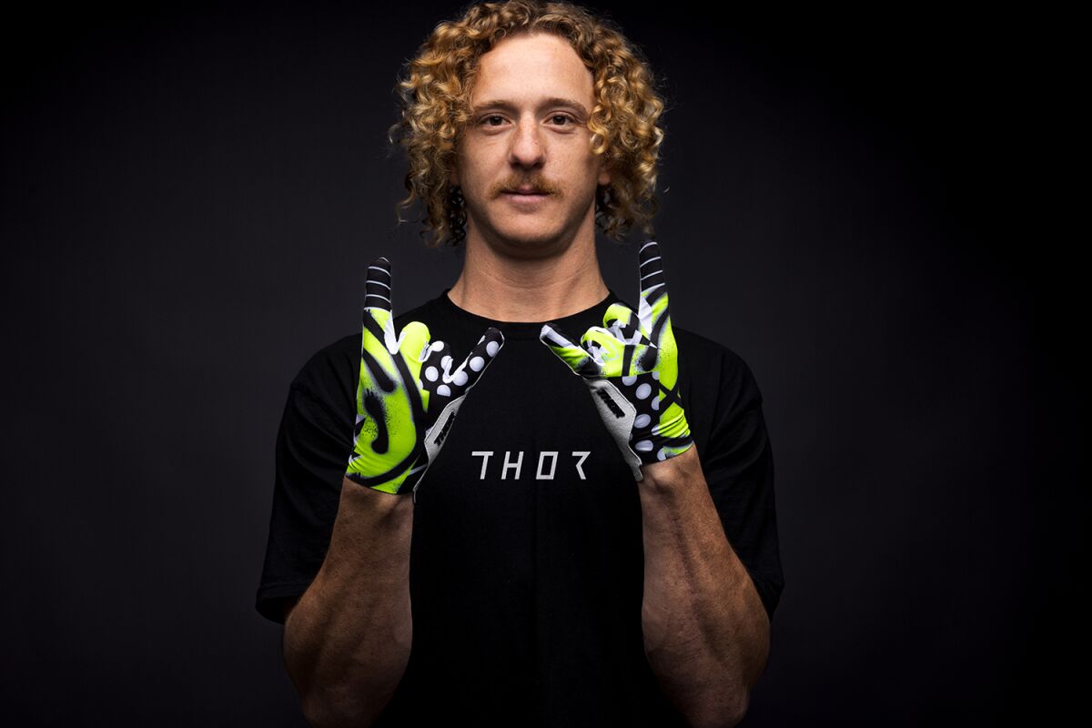 THOR GLOVES SPORTMODE ANARCHY BLACK/WHITE LG 3330-8552