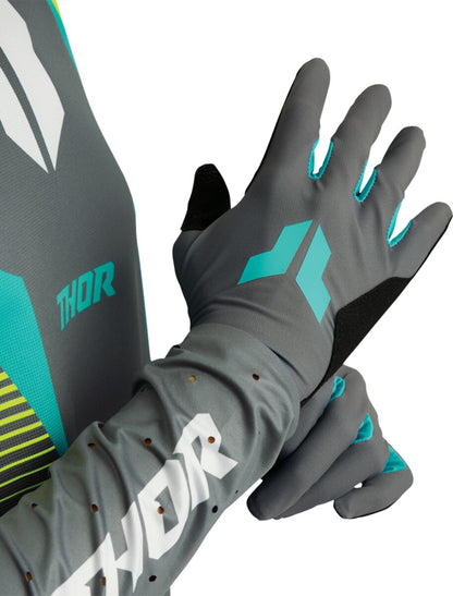 THOR GLOVES WMN SPORTMODE ICONIC GY/AQ L 3331-0282
