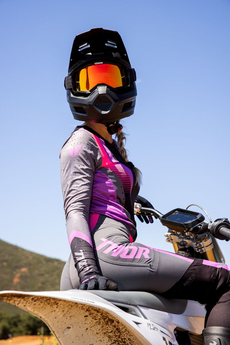 THOR GLOVES WMN SPORTMODE ICONIC BLK/ORCH L 3331-0286