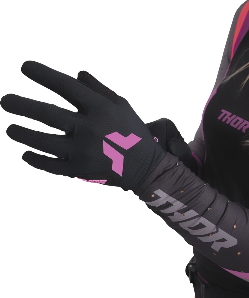 THOR GLOVES WMN SPORTMODE ICONIC BLK/ORCH XL 3331-0287