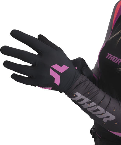 THOR GLOVES WMN SPORTMODE ICONIC BLK/ORCH XL 3331-0287