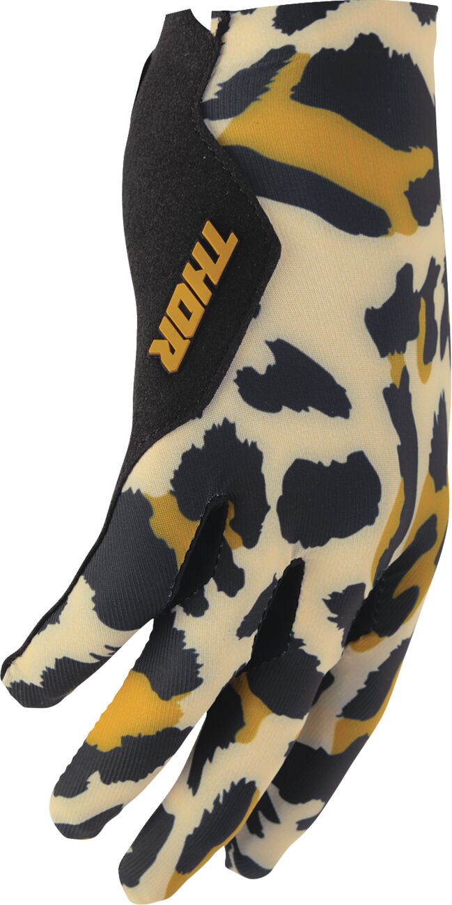 THOR GLOVES WOMENS SPORTMODE CHEETAH TAN/BLACK XL 3331-0311