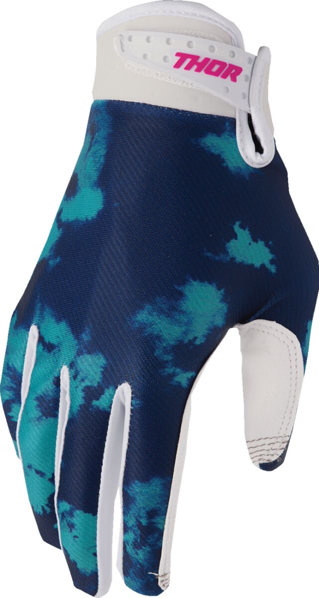 THOR GLOVES YTH LAUNCHMODE BLEACH WHT/AQ M 3332-1915