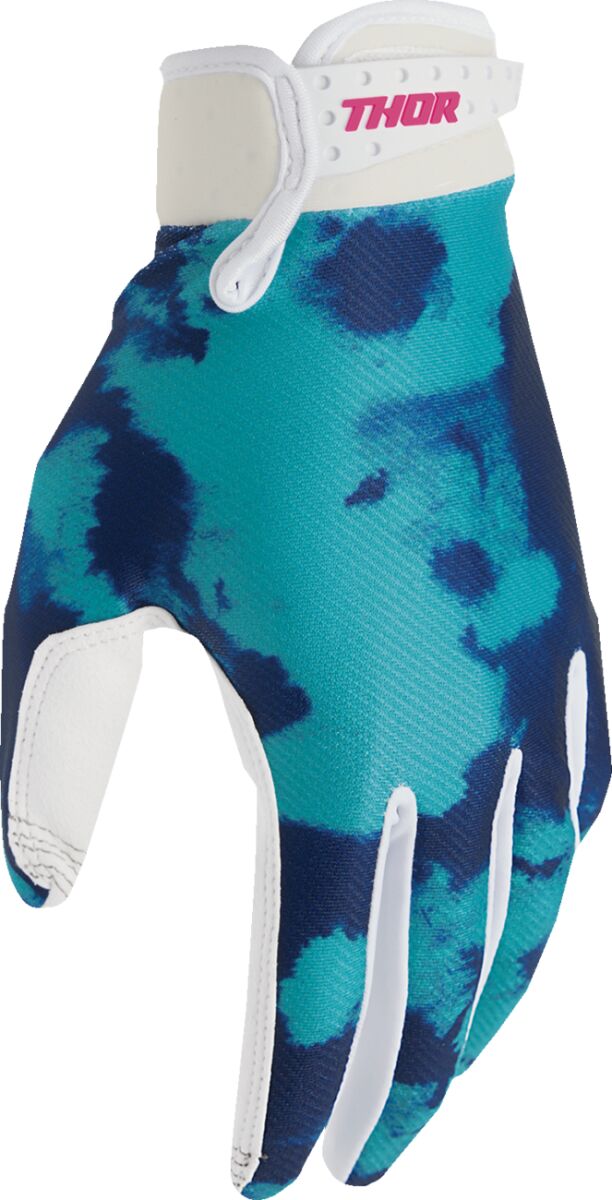 THOR GLOVES YTH LAUNCHMODE BLEACH WHT/AQ M 3332-1915