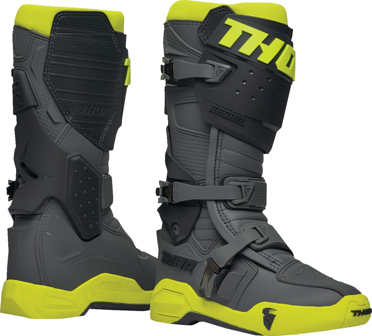 THOR BOOT RADIAL GY/FLO YL 7 3410-2745