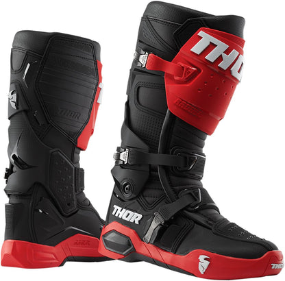 THOR BOOT OUTSLRADIAL BK/RD 10 3430-0909