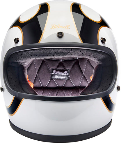 BILTWELL HELMET GRINGO GLOSS WHITE/BLAC 1002-561-502