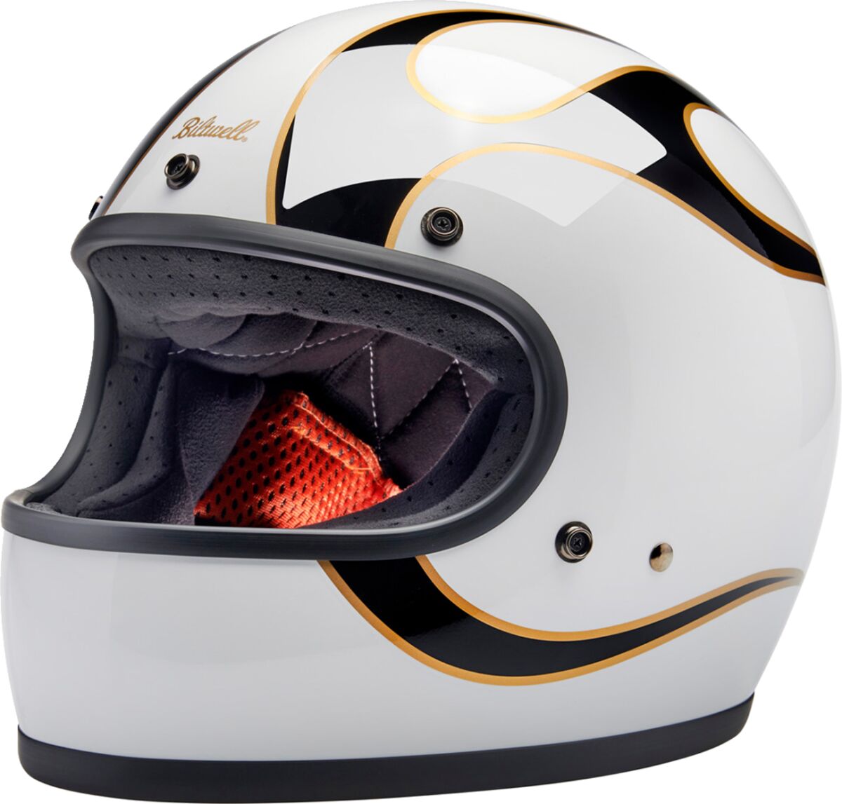 BILTWELL HELMET GRINGO GLOSS WHITE/BLAC 1002-561-503