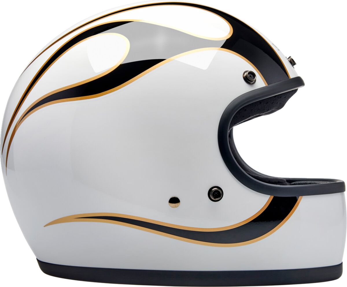 BILTWELL HELMET GRINGO GLOSS WHITE/BLAC 1002-561-503