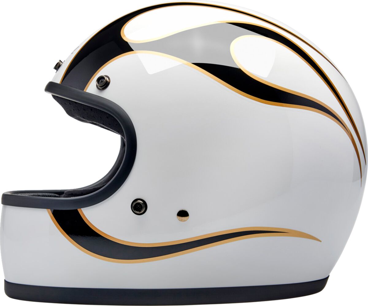 BILTWELL HELMET GRINGO GLOSS WHITE/BLAC 1002-561-504