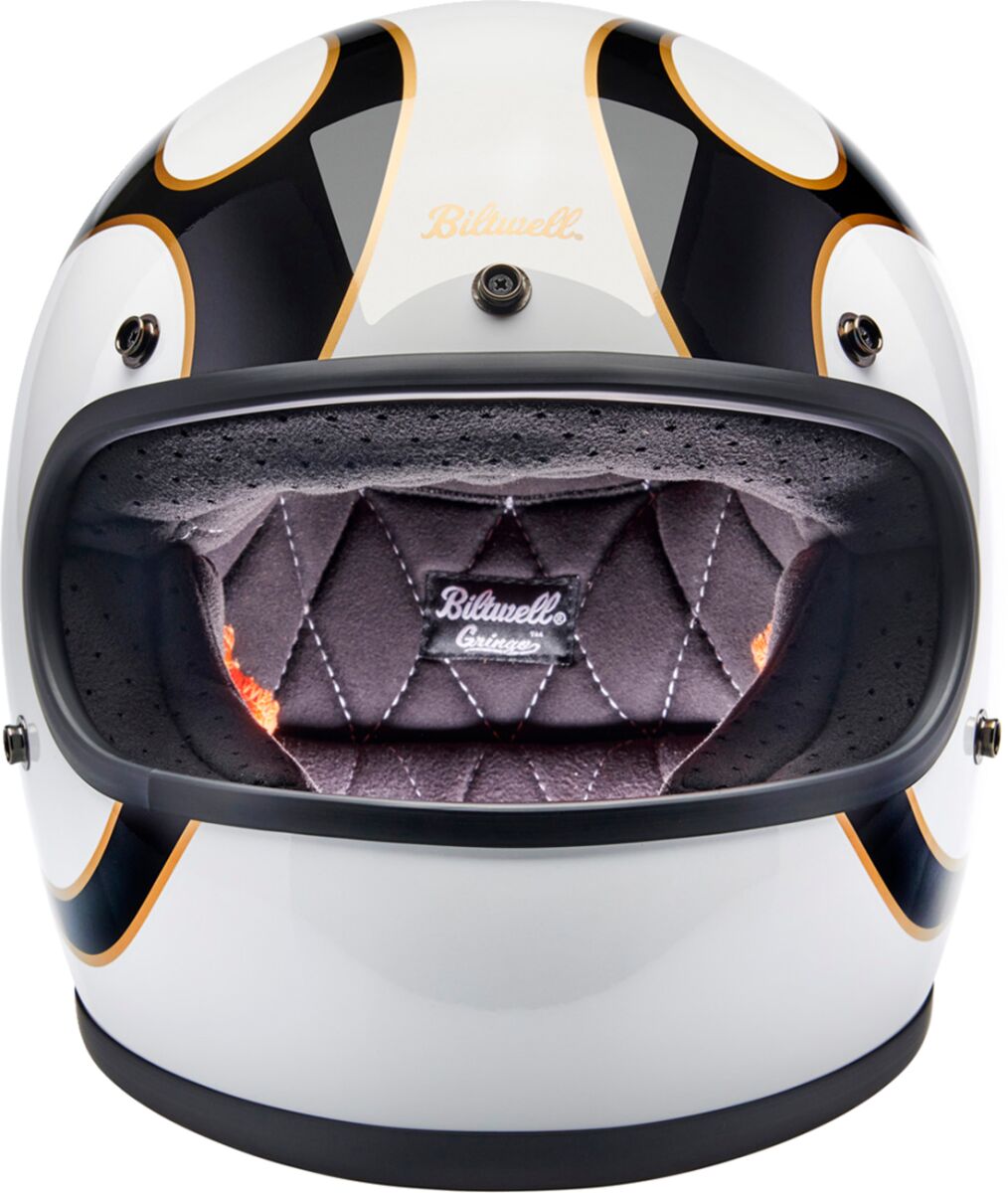 BILTWELL HELMET GRINGO GLOSS WHITE/BLAC 1002-561-504