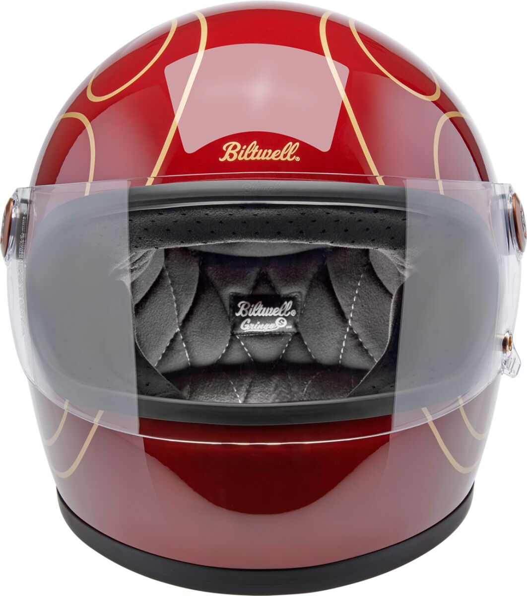 BILTWELL HELMET GRINGO S GLOSS GRNT RD FLM SM 1003-594-502