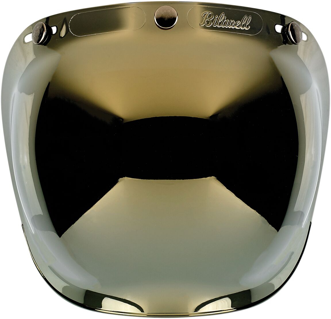 BILTWELL POLYCARBONATE ANTI-FOG BUBBLE SHIELD GOLD MIRROR 2001-222