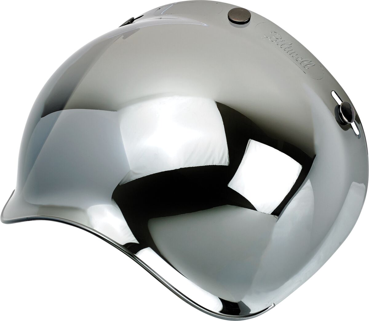 BILTWELL POLYCARBONATE ANTI-FOG BUBBLE SHIELD CHROME MIRROR 2001-221