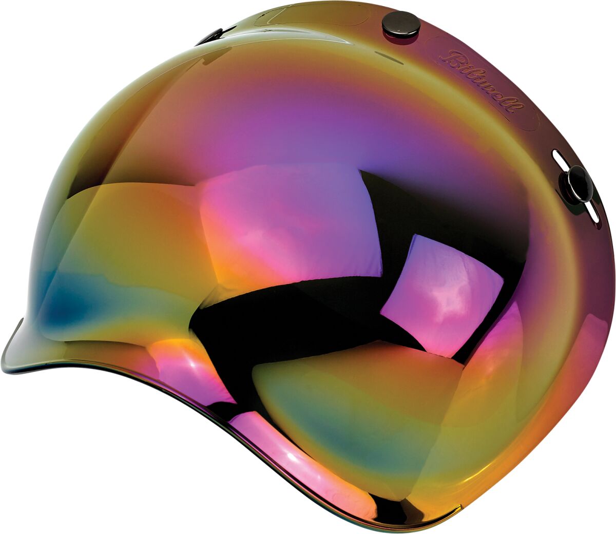 BILTWELL POLYCARBONATE ANTI-FOG BUBBLE SHIELD RAINBOW MIRROR 2001-223