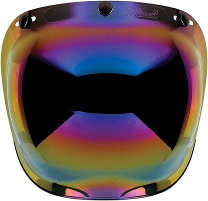 BILTWELL POLYCARBONATE ANTI-FOG BUBBLE SHIELD RAINBOW MIRROR 2001-223
