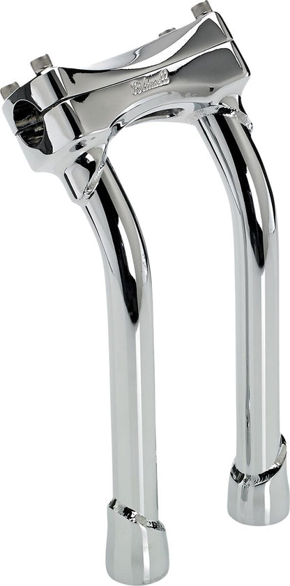 BILTWELL Chrome 10" Oversized Murdock Pullback Risers 6414-105-10