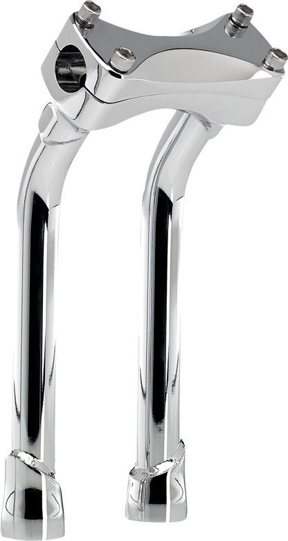 BILTWELL Chrome 10" Oversized Murdock Pullback Risers 6414-105-10