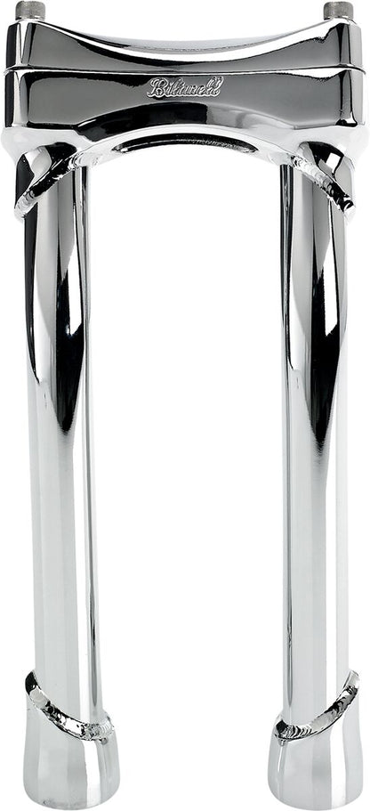 BILTWELL Chrome 10" Oversized Murdock Pullback Risers 6414-105-10