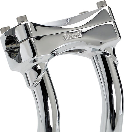 BILTWELL Chrome 10" Oversized Murdock Pullback Risers 6414-105-10