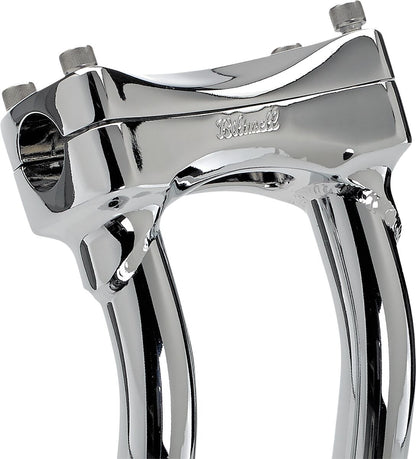 BILTWELL Chrome 12" Oversized Murdock Pullback Risers 6414-105-12