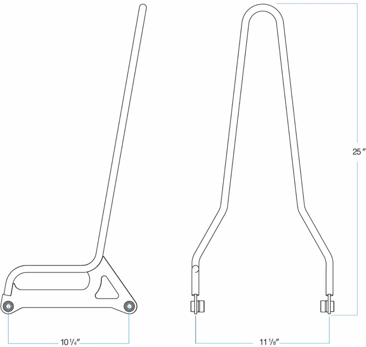 BILTWELL SISSYBAR FXD 06-17 CHR 5003-501