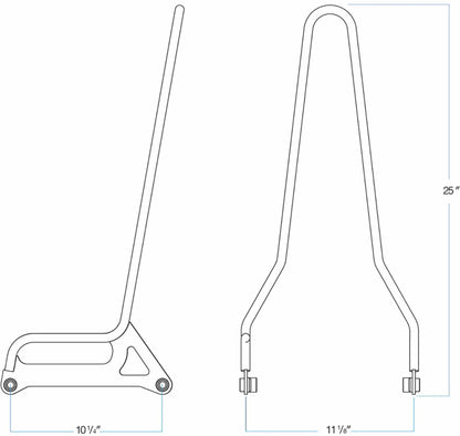 BILTWELL SISSYBAR FXD 06-17 CHR 5003-501