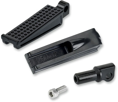 BILTWELL SANDERSON STEEL FOOTPEGS BLACK ELECTROPLATE 7001-201-01