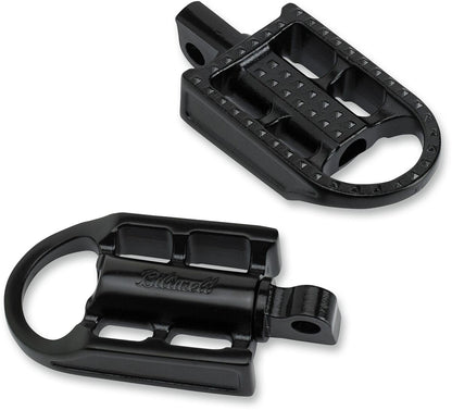 BILTWELL MUSHMAN STEEL FOOTPEGS BLACK ELECTROPLATE 7002-201-01