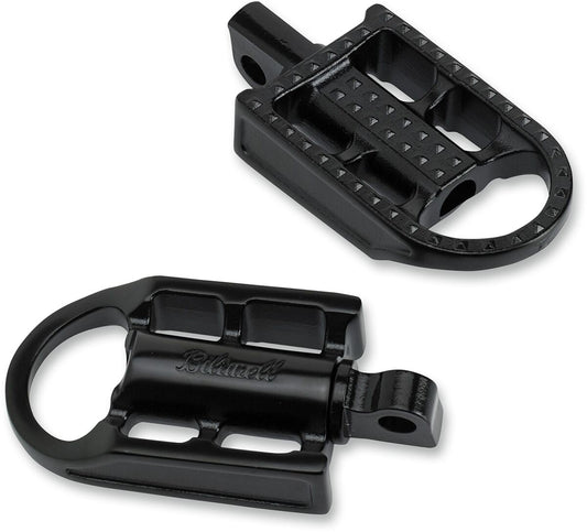 BILTWELL Mushman Steel Footpegs Black Electroplate 7002-201-01