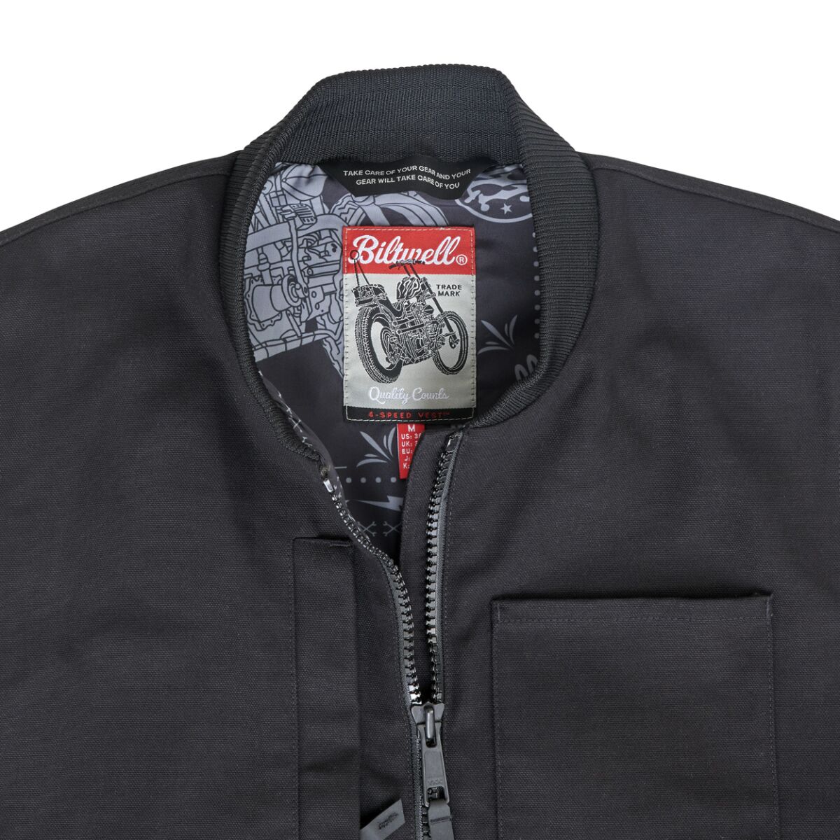 BILTWELL VEST 4 SPEED BLACK SM 8150-119-002