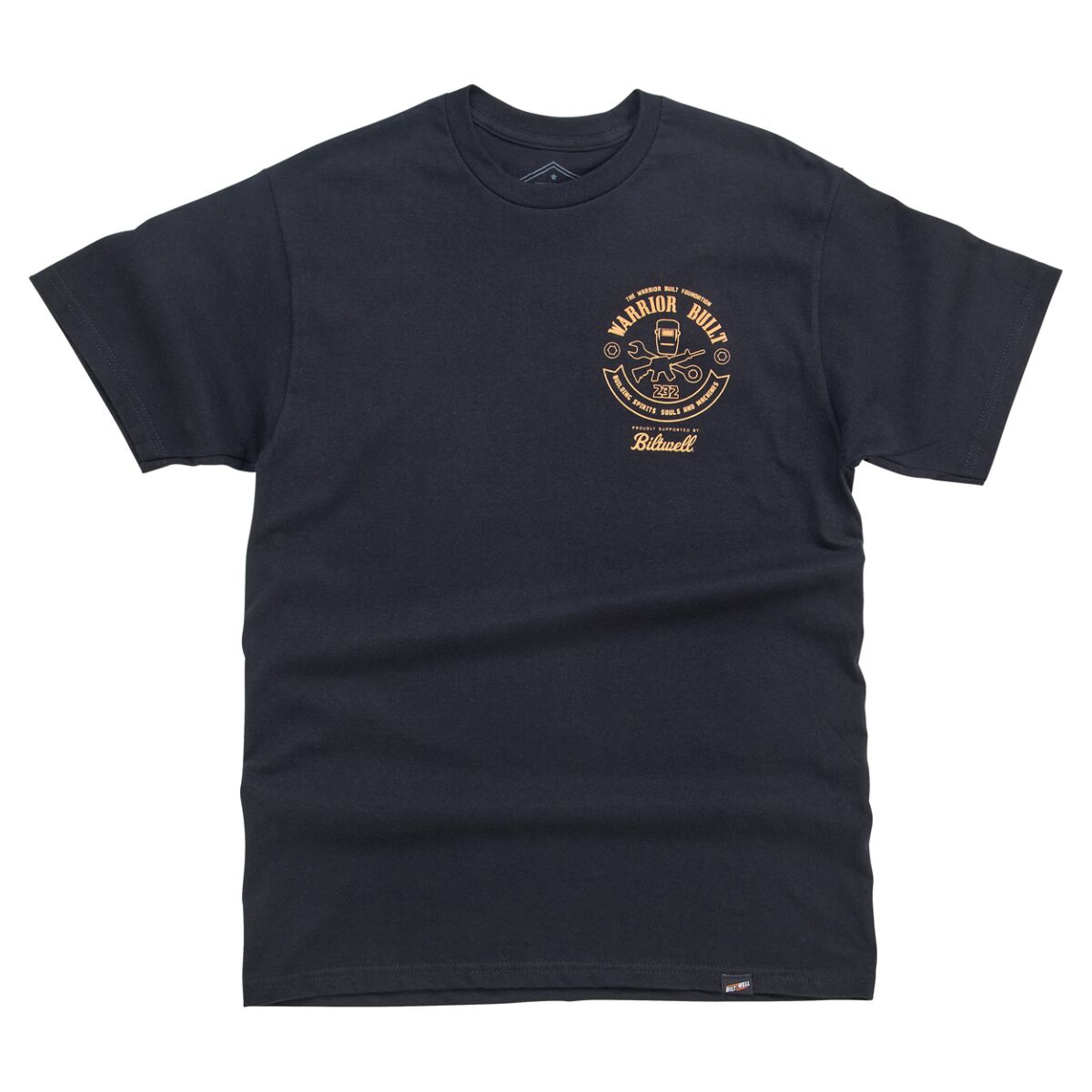 BILTWELL TEE WARRIOR BUILT EAGLE BK SM 8101-088-002